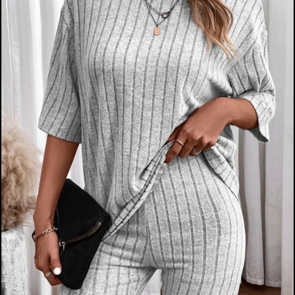 Ribbed 2 Piece Lounge Set